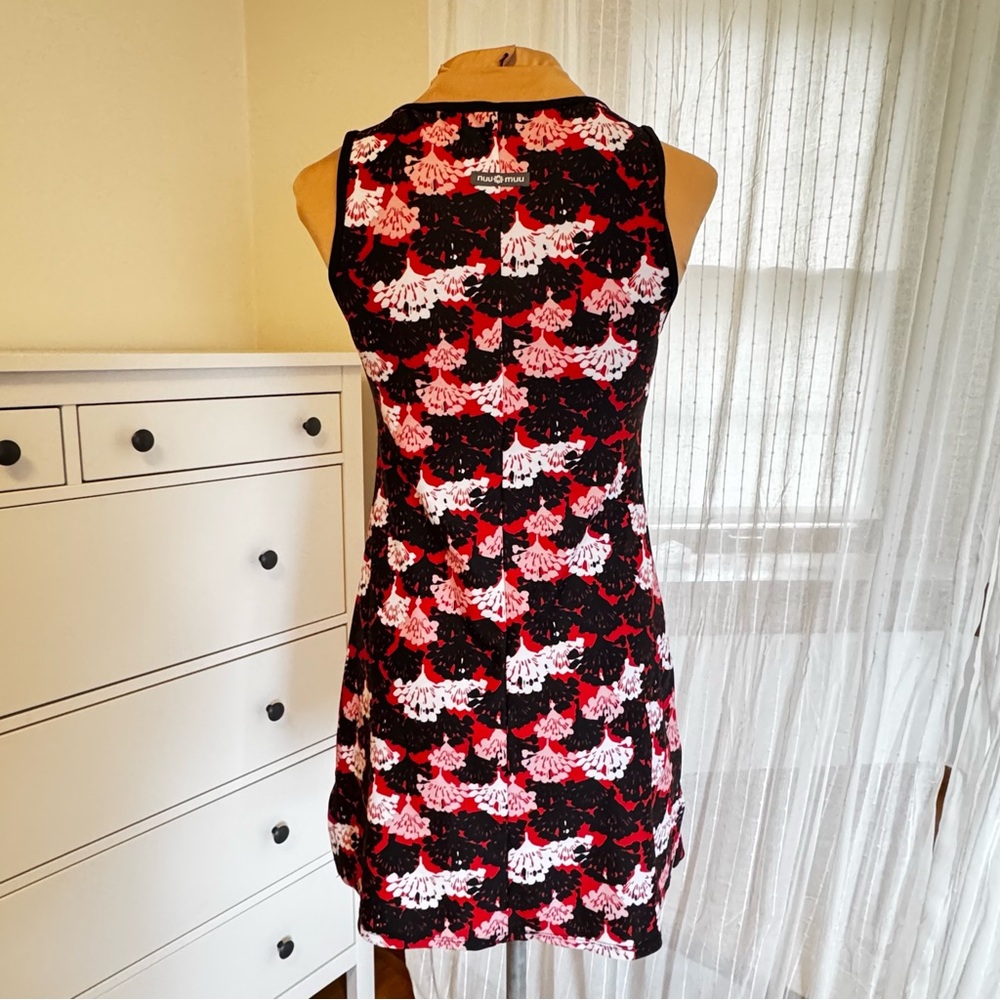 Muumuu Keyhole Dress red/black size M - Picture 3 of 7
